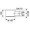 Odvod TECEdrainline „Max“, DN 70 bočni odvod, teh. (za povećanje klikni na sliku)