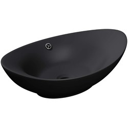 DURFORM nadgradni ovalni umivaonik crni  SANITARIJE HR
