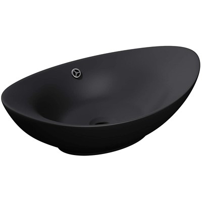 DURFORM nadgradni ovalni umivaonik crni  SANITARIJE HR