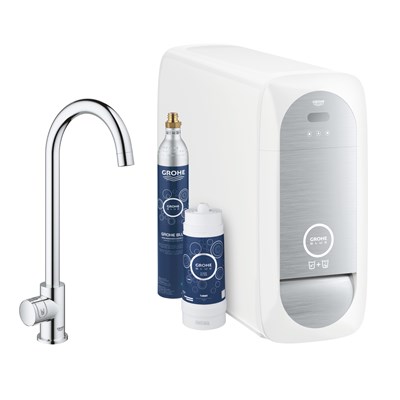 Grohe Blue Home Mono Starter Kit, miješalica za sudoper sa C izljevom (krom), sanitarije.hr