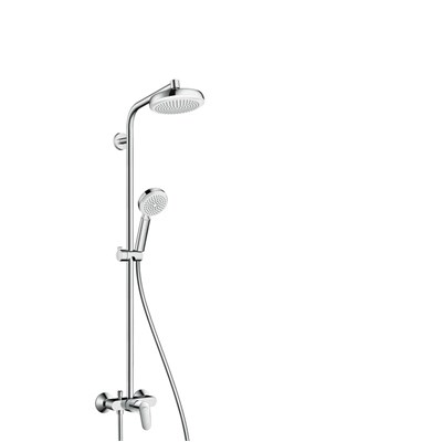 HANSGROHE CROMETTA 160 1jet Showerpipe s jednoručnom mješalicom BIJELA-CHROM 1 SANITARIJE HR